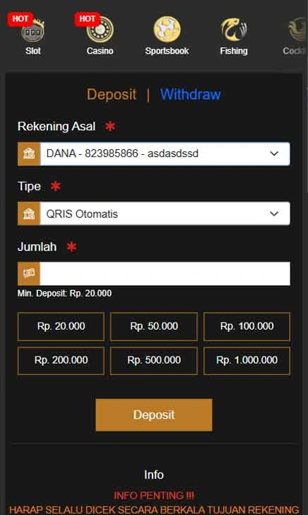 cara deposit Id098 Slot Fast Fix